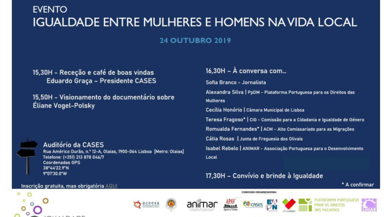Evento "Igualdade entre Mulheres e Homens na Vida Local"